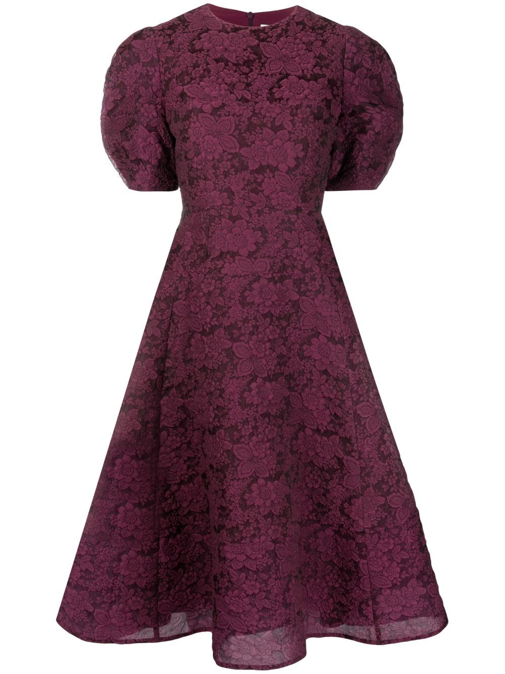 Floral print A-line dress - Purple