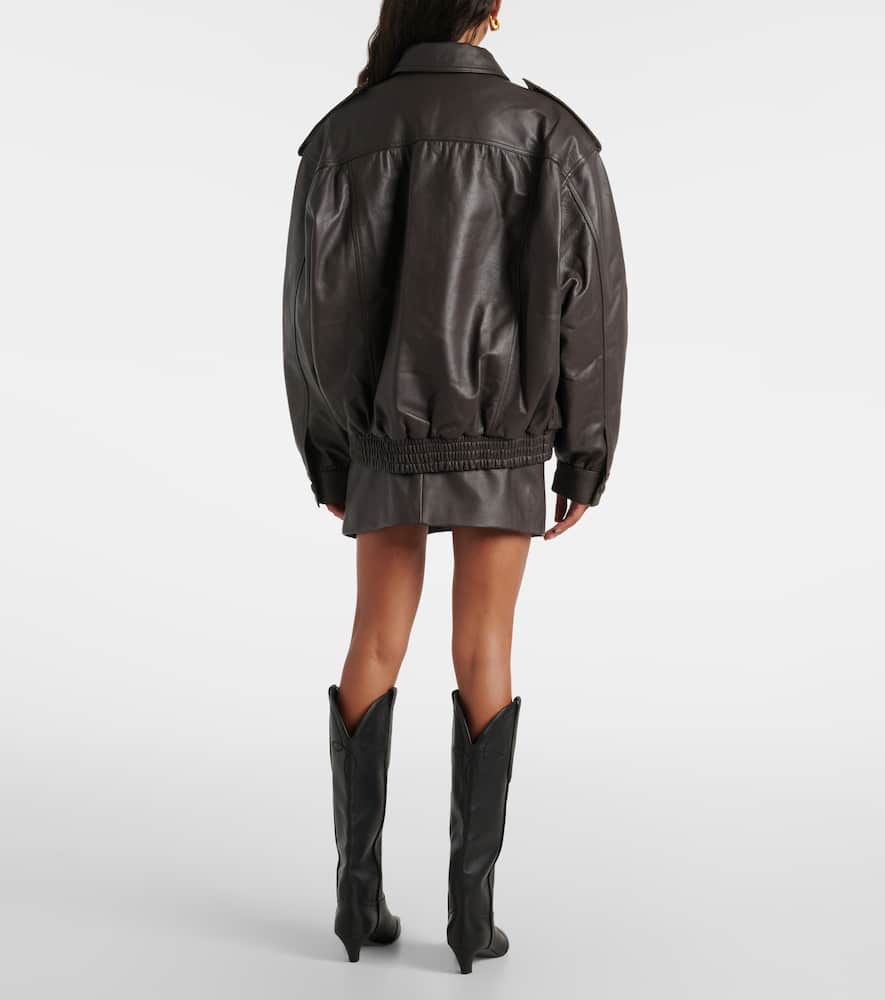 Blazé Milano Charlie leather bomber jacket