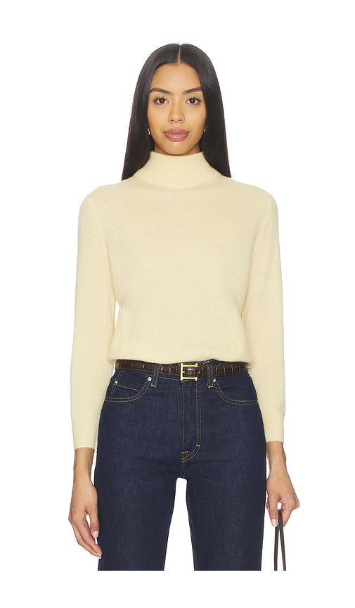 Vince 3/4 Sleeve Mock Neck Top in Yellow. - XS also in L