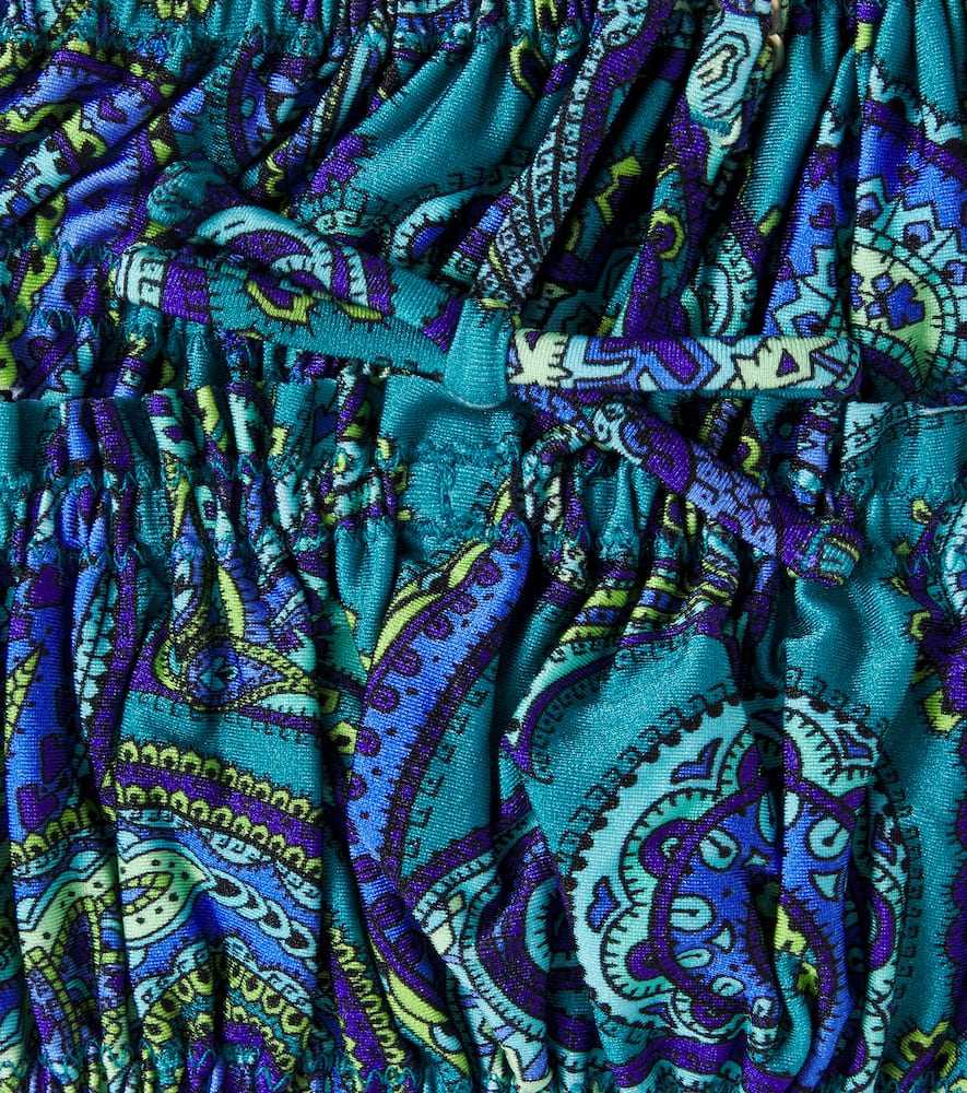 Paisley ruched bikini