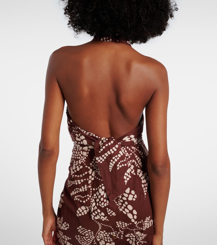 Suma printed cotton crop top