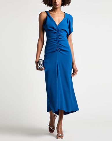 Woman Maxi dress Blue Size 4 Viscose, Recycled acetate, Elastane