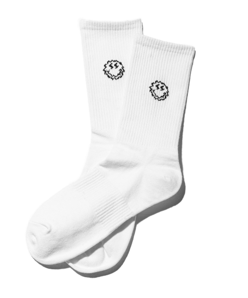 Smile Logo Socks MSZAS001-WT