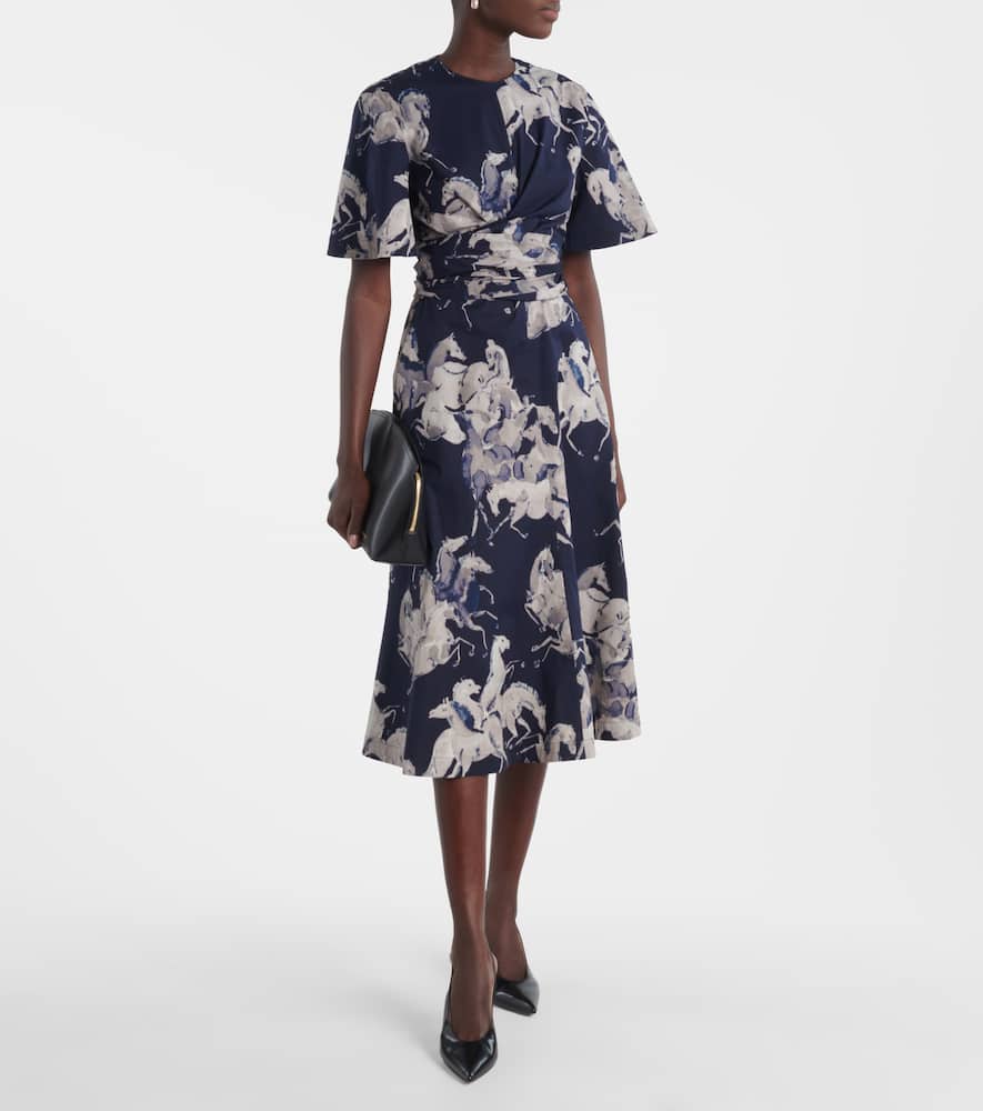 Kirsty printed cotton-blend wrap dress