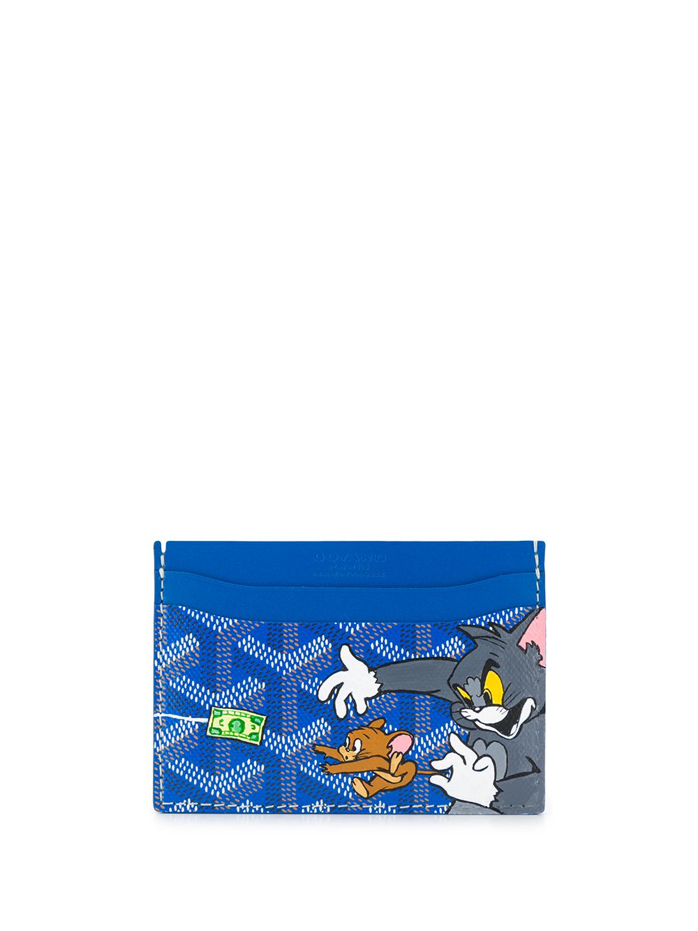 2000s logo Tom and Jerry printed cardholder - Blue