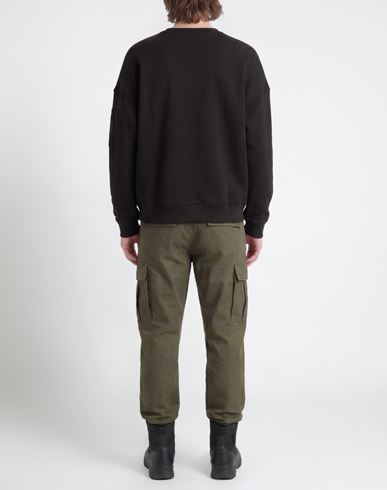 Man Sweatshirt Black Size L Cotton, Polyester