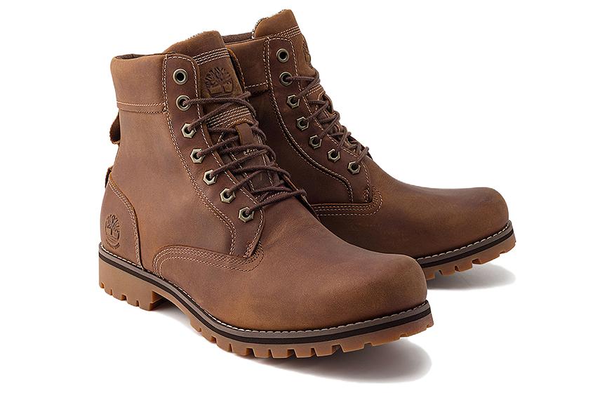 Rugged 6 Inch Waterproof Boots 'Rust Full Grain'