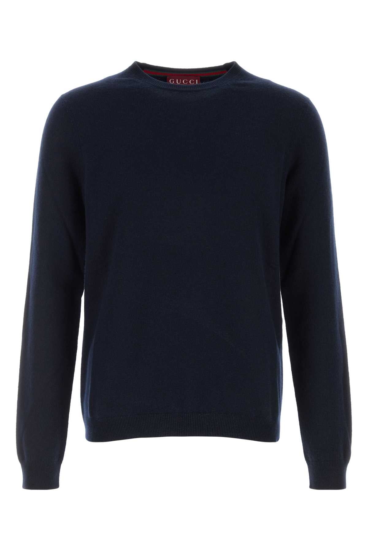 Cashmere Crew Neck Sweater — Navy