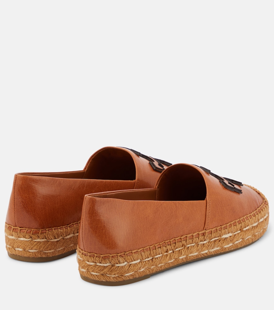 Ines leather platform espadrilles