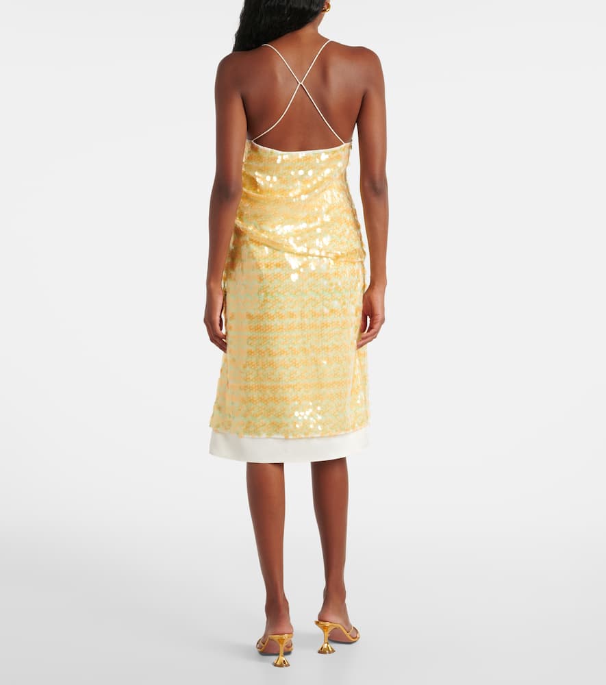 Xu Zhi Sequined layered midi skirt