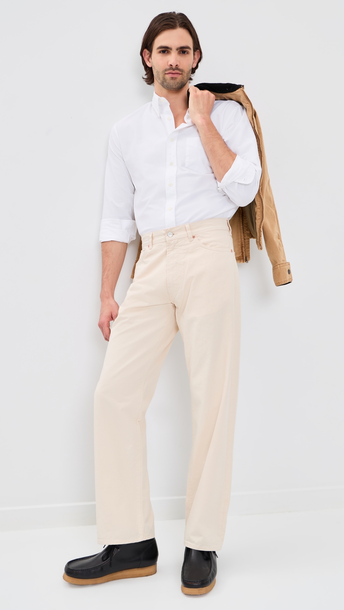 Beefy Cotton Oxford Shirt White
