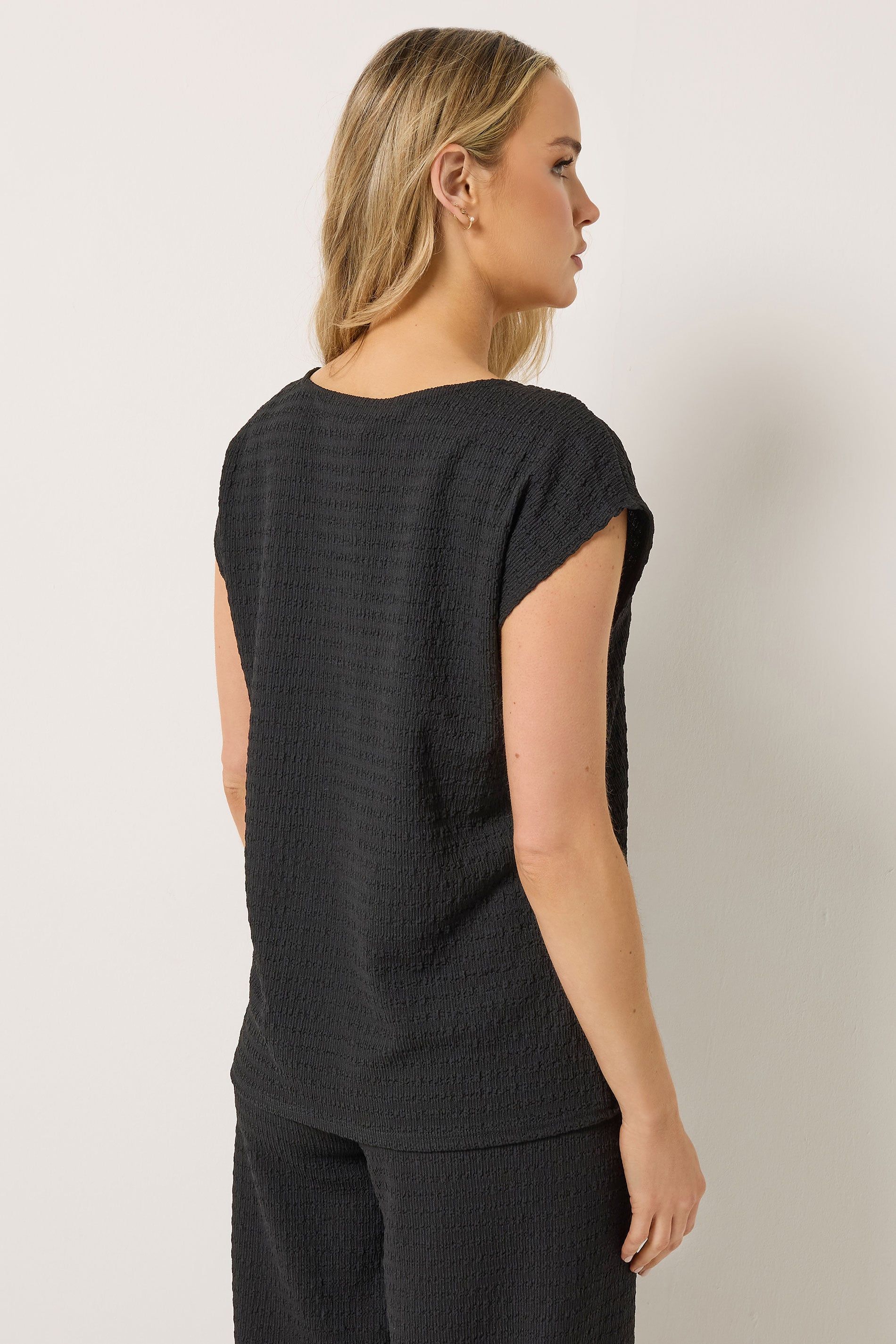 Long Tall Sally Women's Tall Textured Top in Black