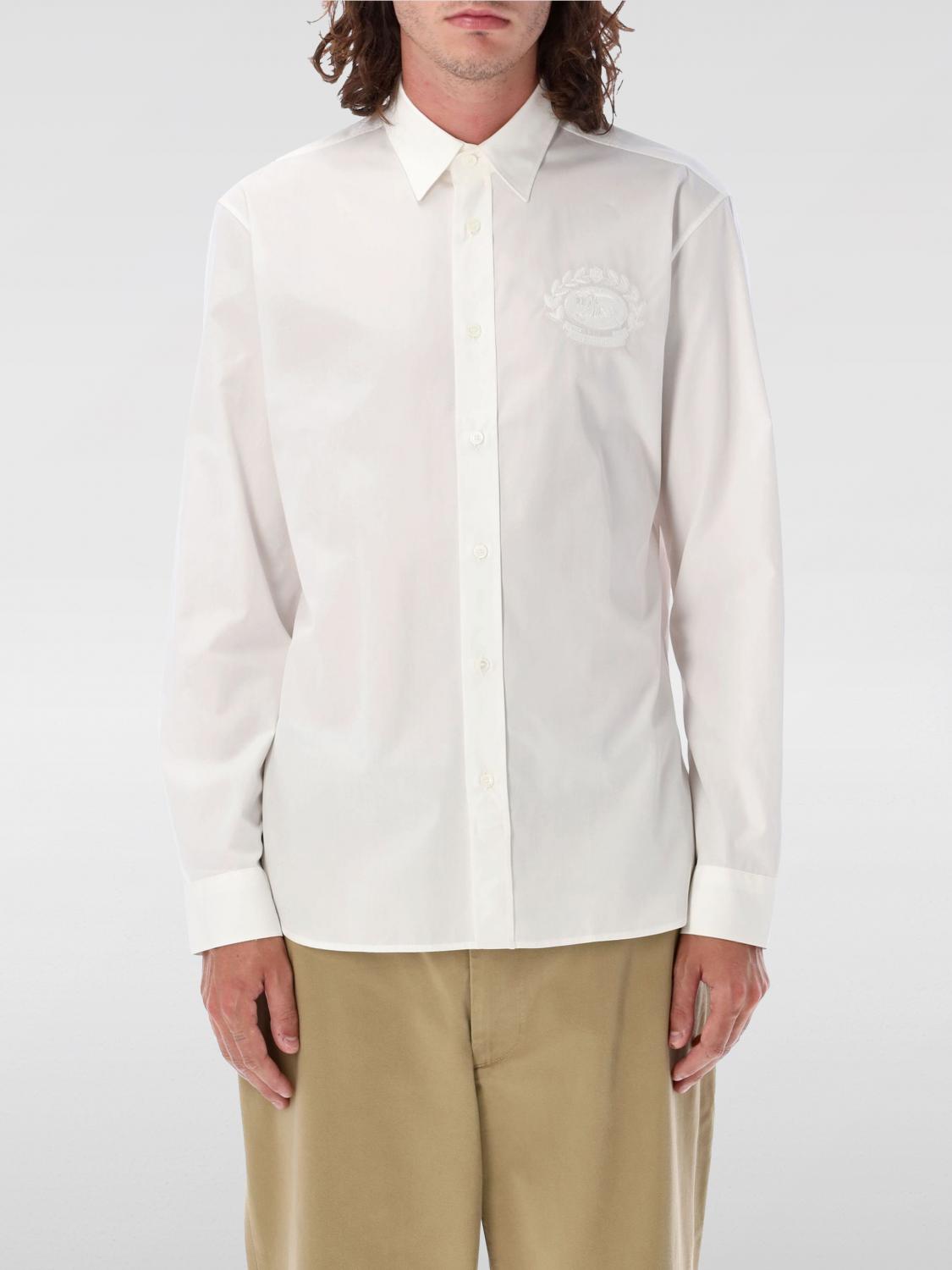 EKD-embroidered cotton shirt - White