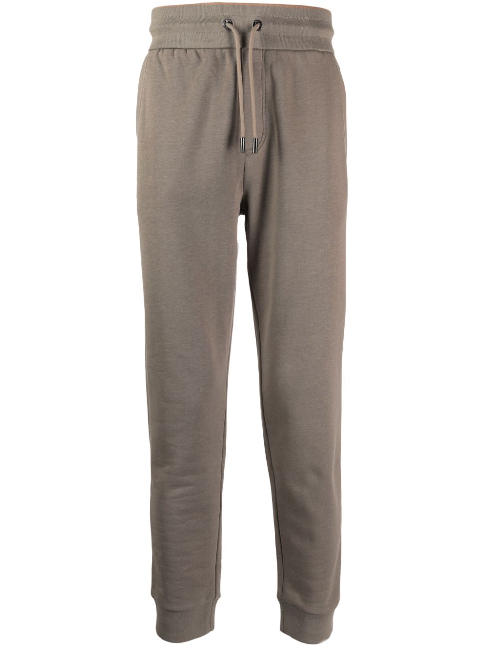 Drawstring-waist cotton-blend track pants - Brown