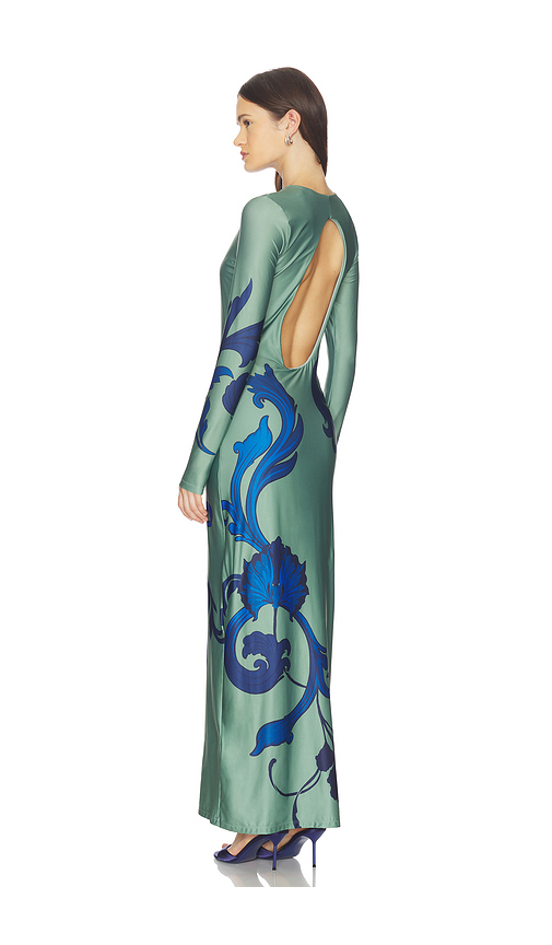 Especia Lim in Bloom Maxi Dress in Sage,Royal. L. Also in M, S