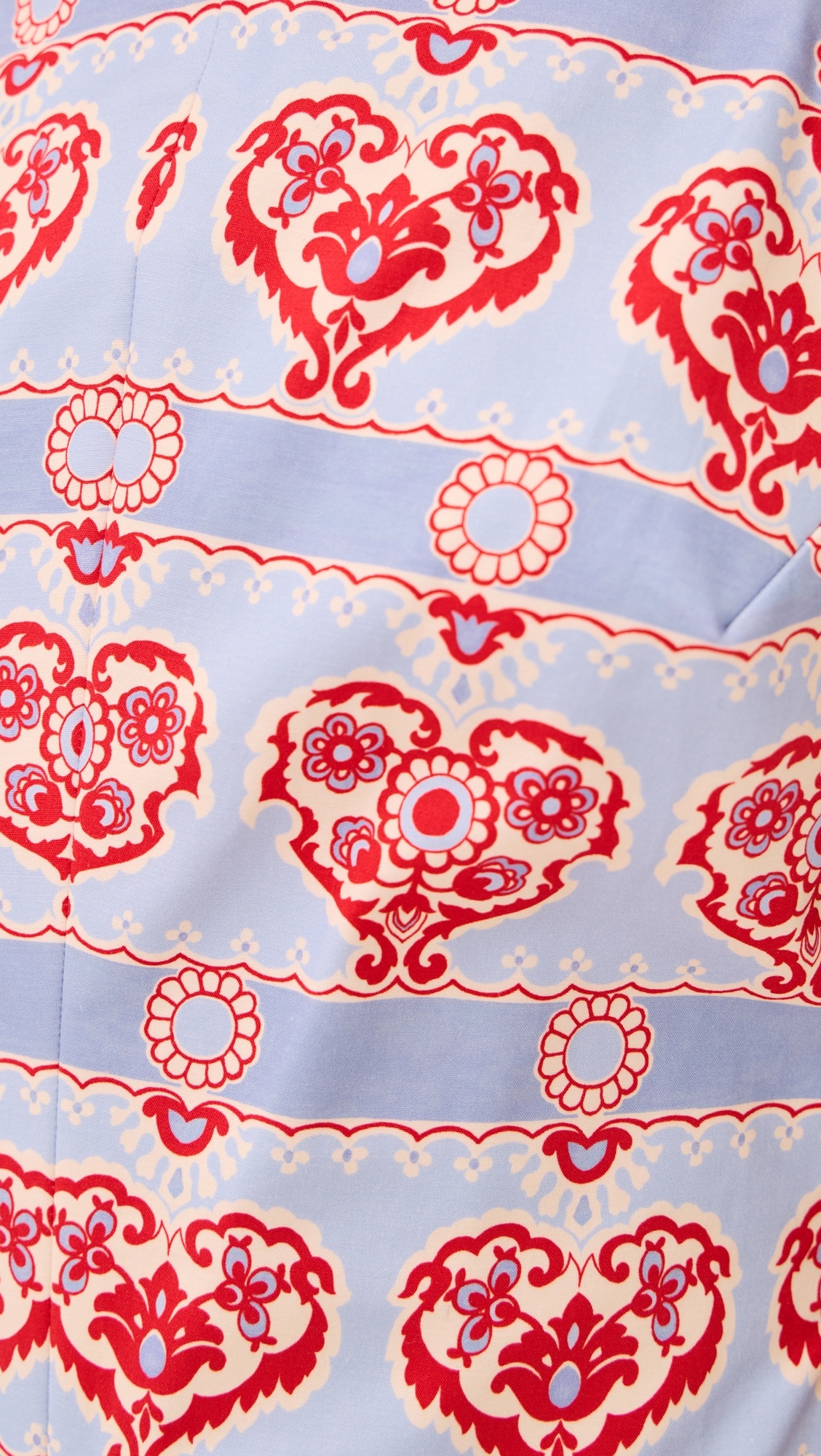 The Fae Dress Poppy Damask Stripe