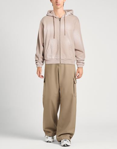 Man Sweatshirt Sand Size M Cotton