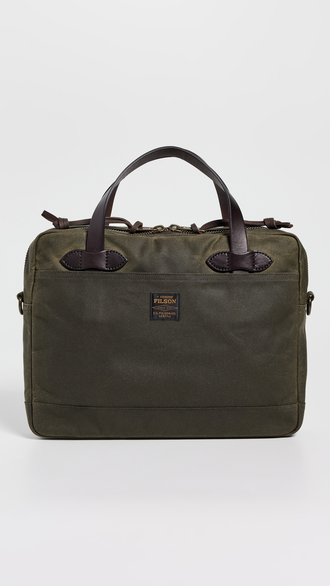 Tin Cloth Compact Briefcase Otter Green One Size