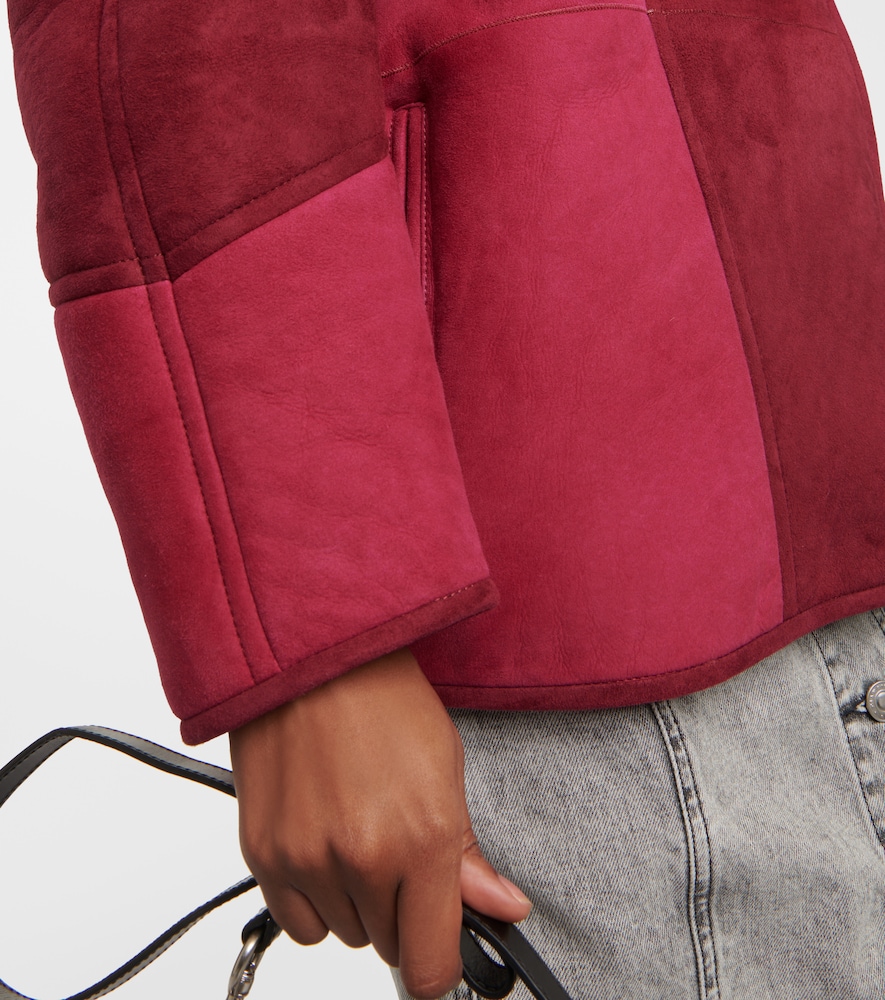 Abeni shearling-lined suede jacket
