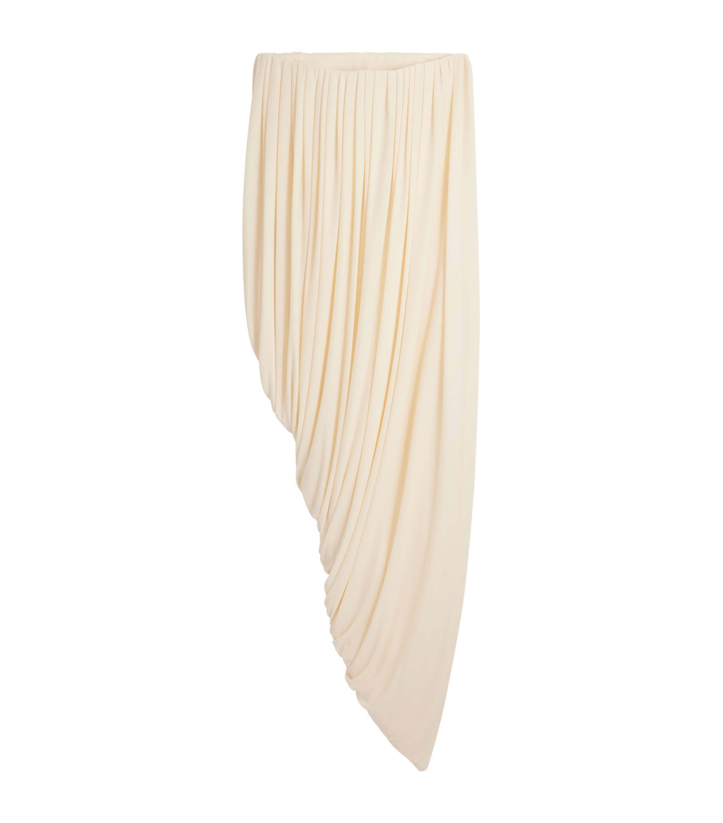 Draped Asymmetric Strapless Dress