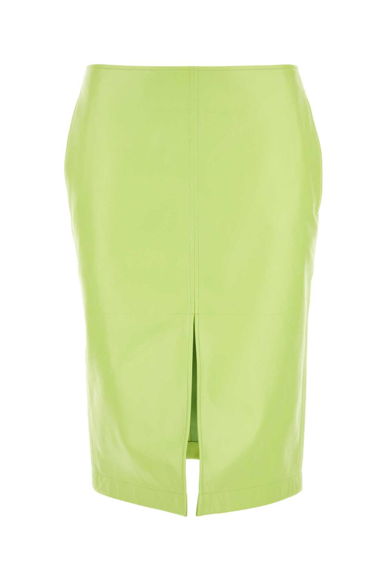Fluo Yellow Shearling Skirt