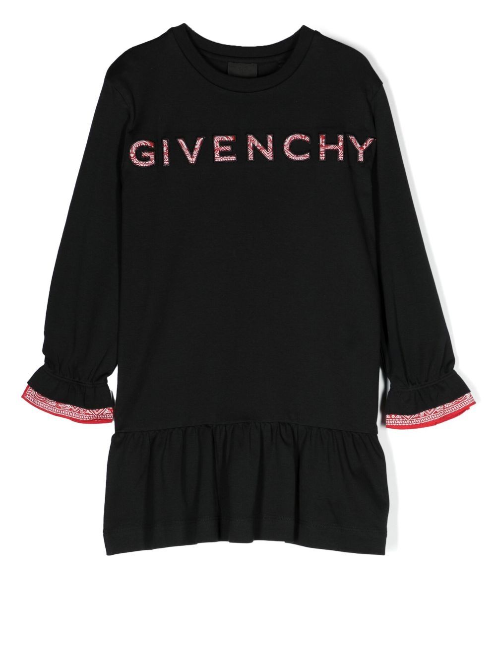 Logo-print smock dress - Black