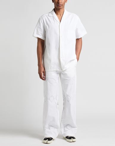 Man Pants White Size M Cotton