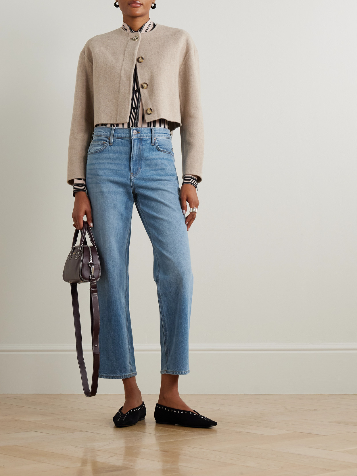 Philips Cropped Wool-blend Jacket - Neutrals