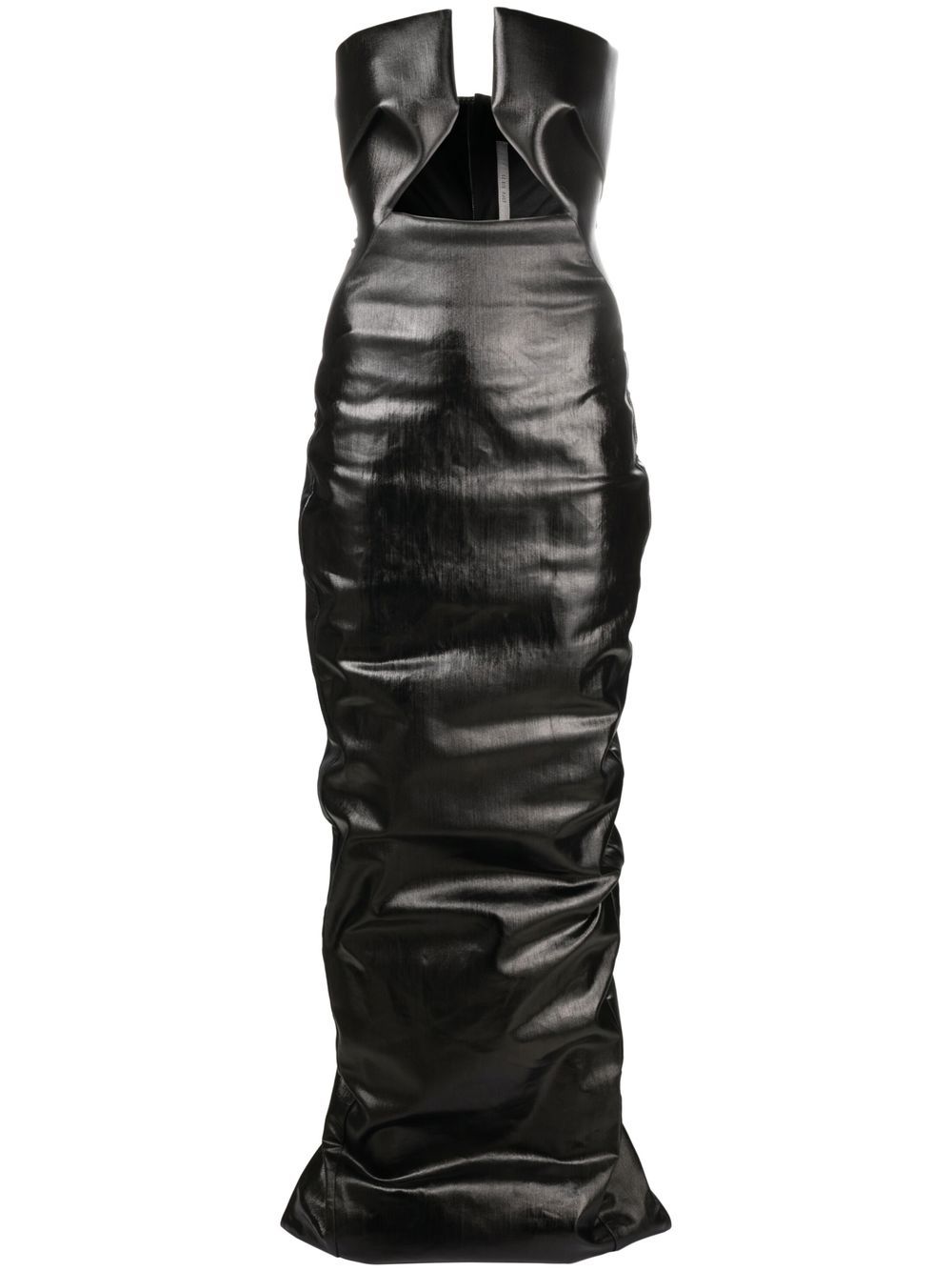 Prong strapless cut-out gown - Black