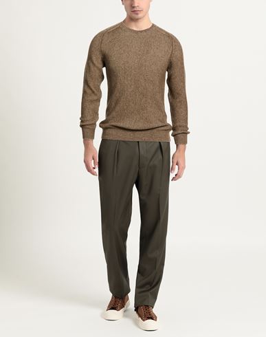 Man Sweater Light brown Size L Merino Wool
