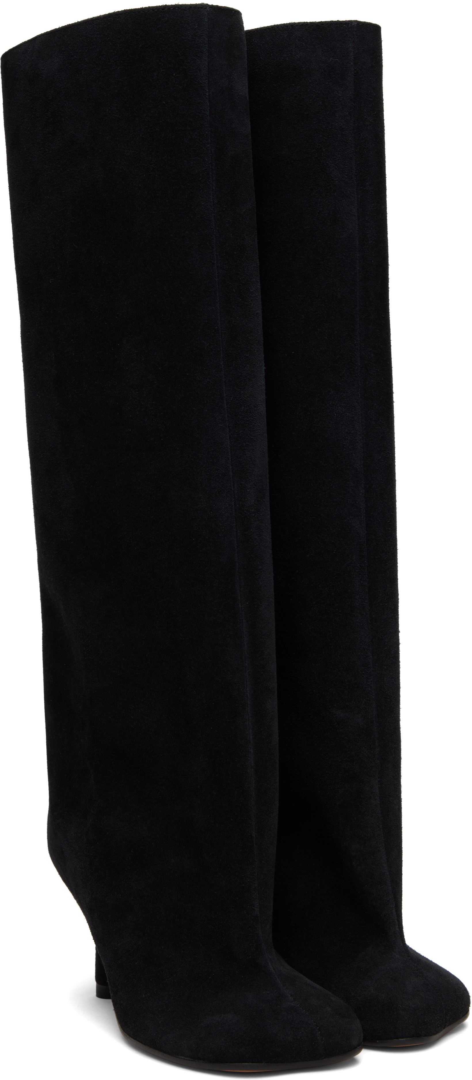 Black Suede Tall Boots