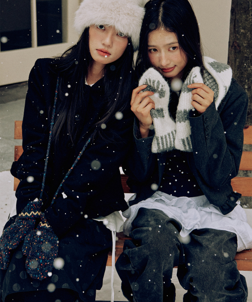 Frill Classic Women's Check Color Block Single Button Hooded Short Coat Jacket _2COLOR