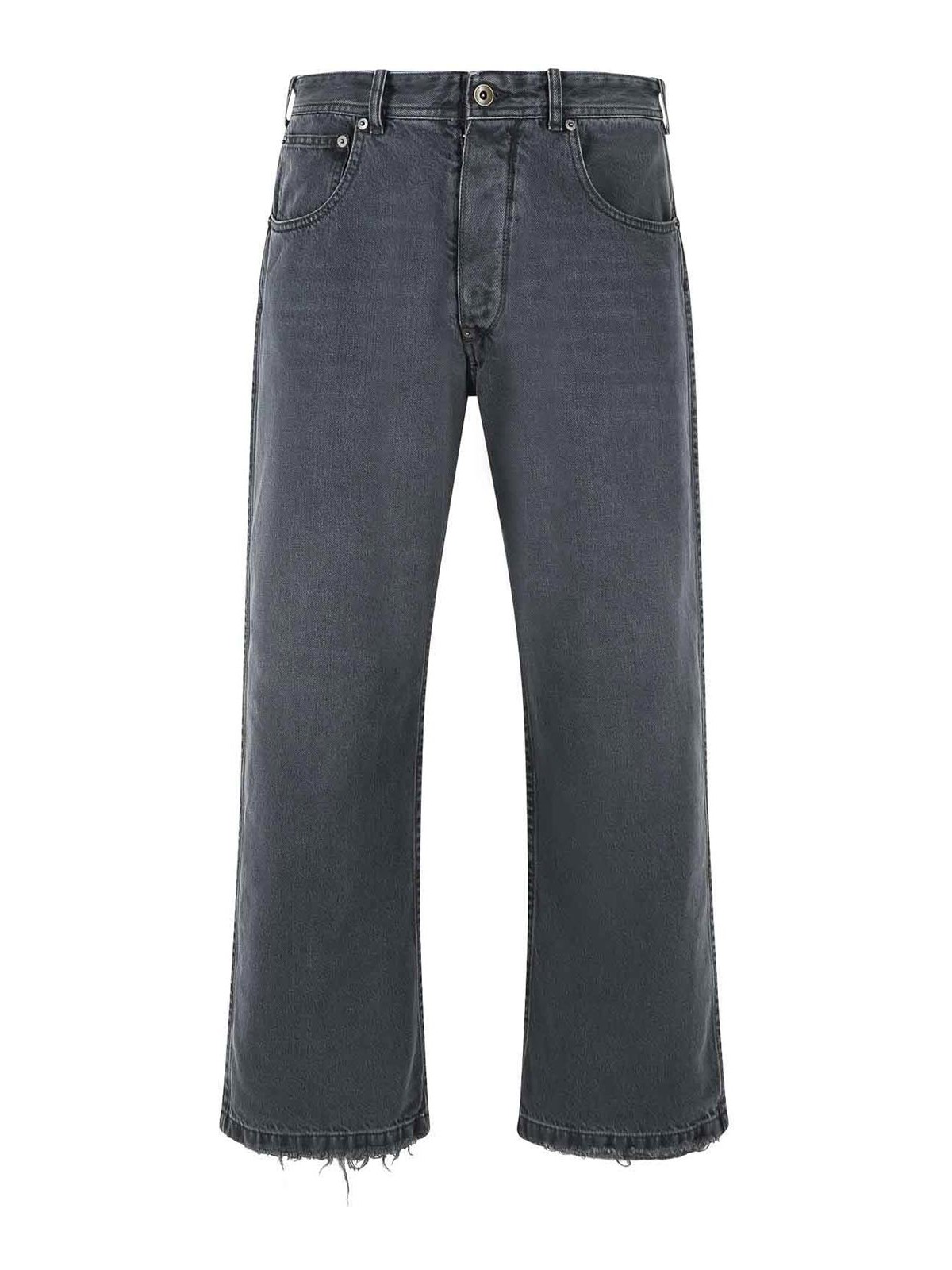 Maison Margiela - cotton jeans frayed hem five pocket design