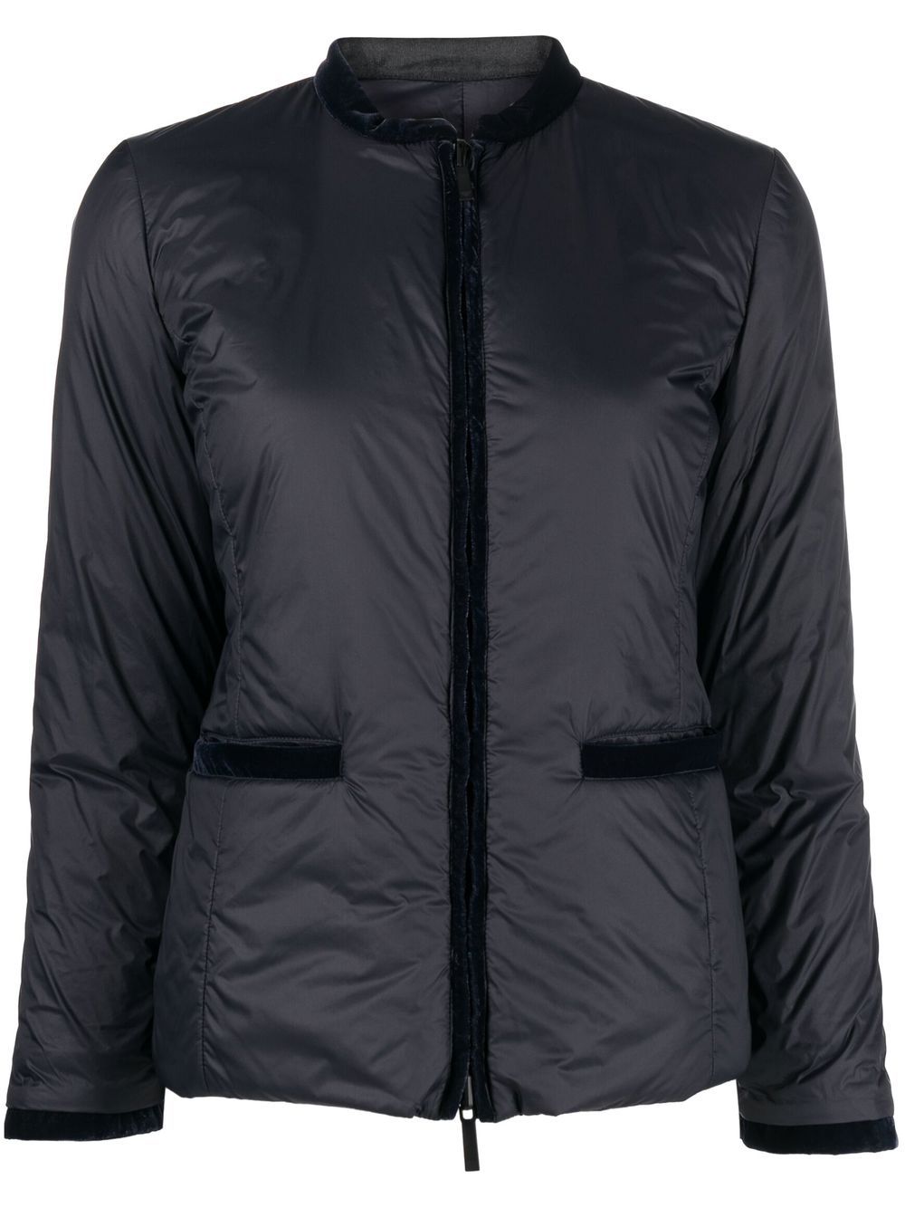High neck zip-up jacket - Blue