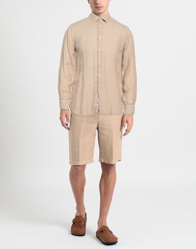 Man Shirt Beige Size 15 ½ Linen