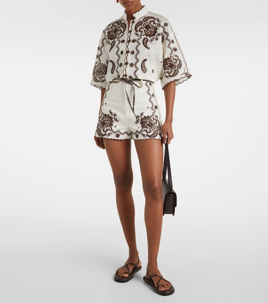 Ascension embroidered linen shirt