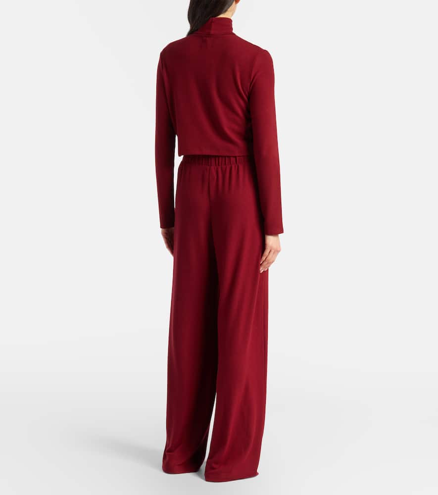 Lauren pleated jersey wide-leg pants