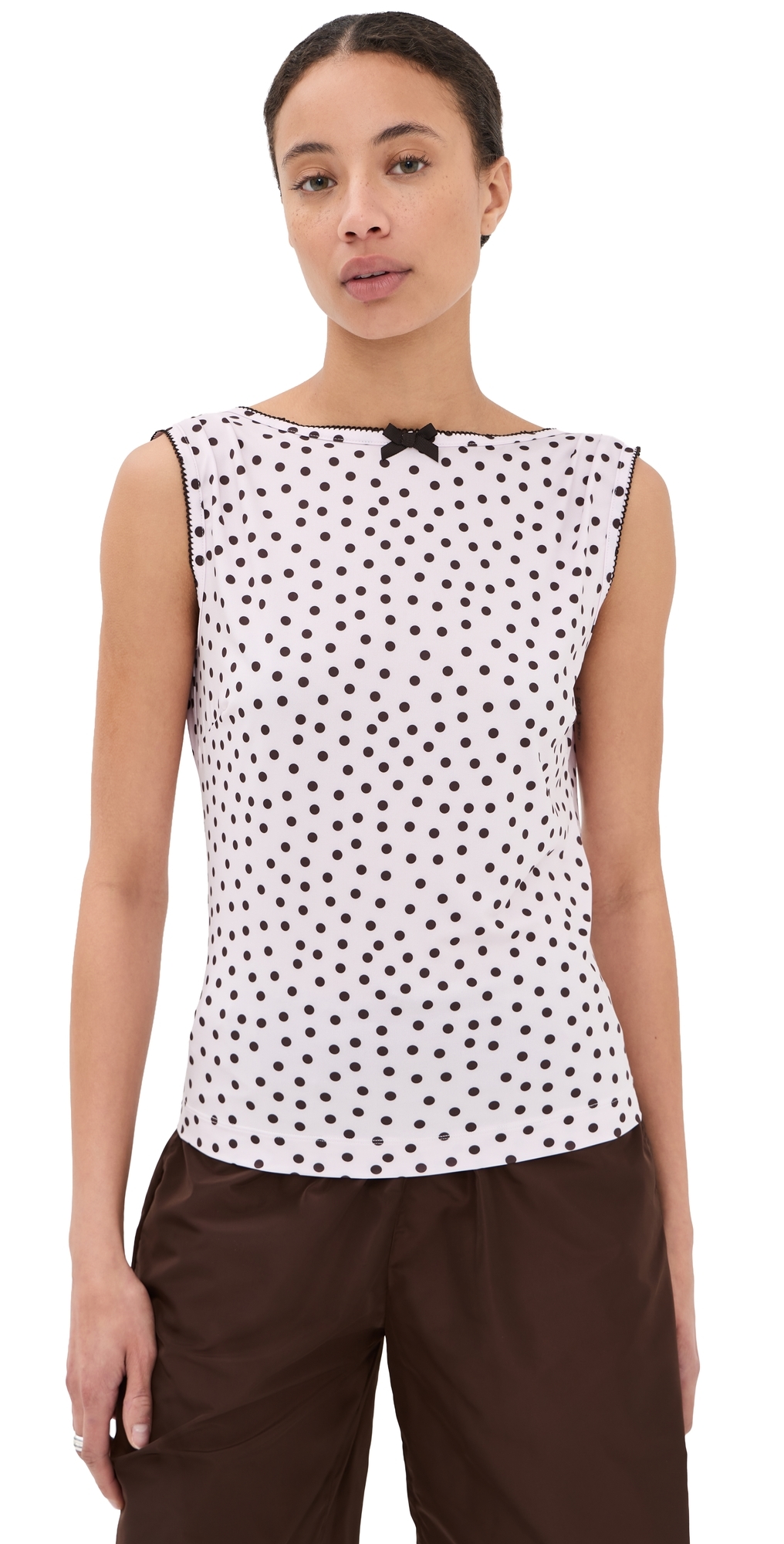 Alexa Top Pink/Brown Dots