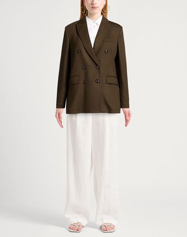 Woman Blazer Military green Size 10 Virgin Wool, Cashmere, Polyamide