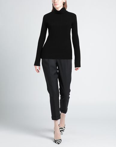 N. o.w. Andrea Rosati Cashmere Woman Turtleneck Black Size L Cashmere, Wool, Viscose, Nylon
