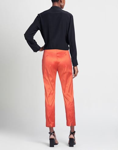Rossopuro Woman Pants Rust Size XL Polyester, Nylon, Elastane