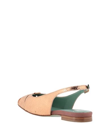 Woman Ballet flats Rose gold Size 10 Leather