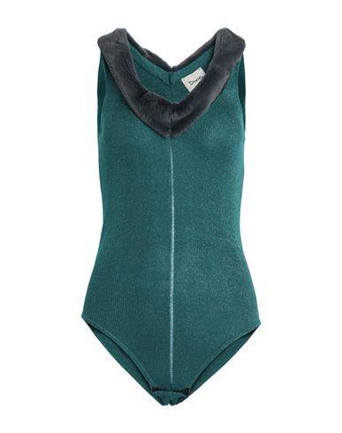 Woman Bodysuit Deep teal Size S Viscose, Polyamide, Metallic fiber