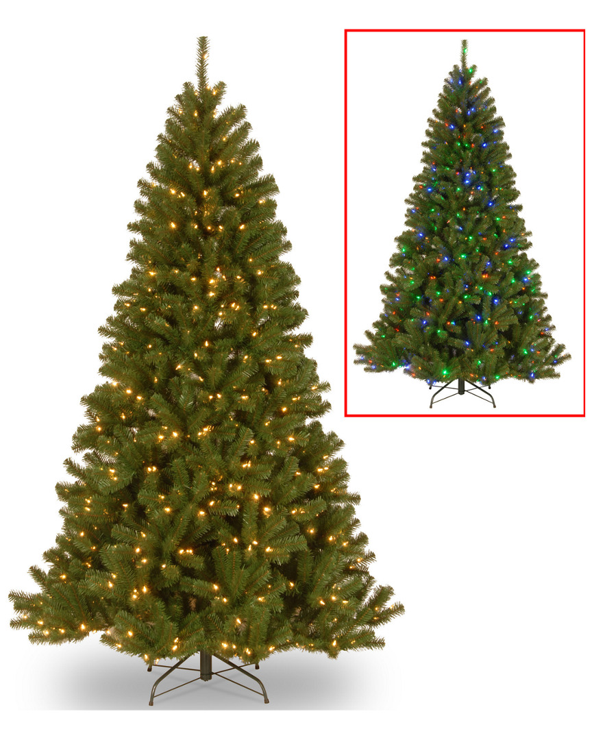 9Ft North Valley Spruce Hinged Tree With 700 Dual Color Lights