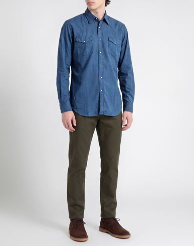 Man Shirt Blue Size 15 ½ Cotton