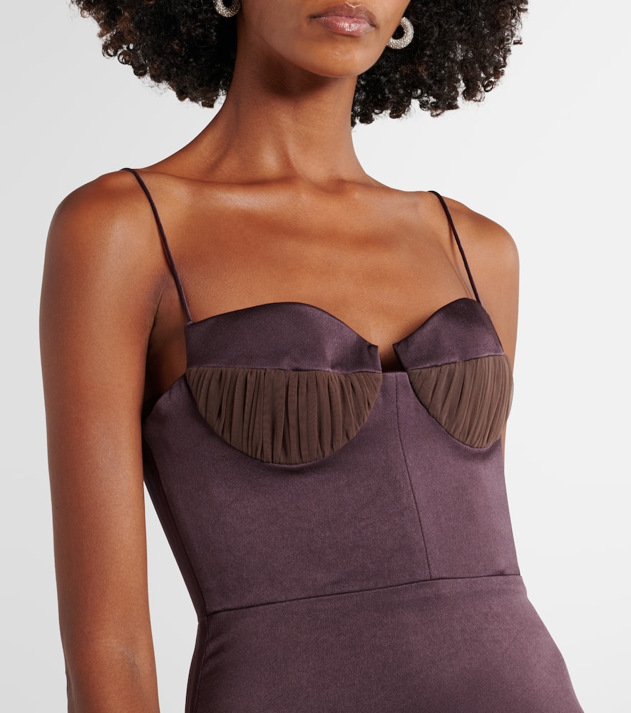 Alex Perry Satin bustier gown