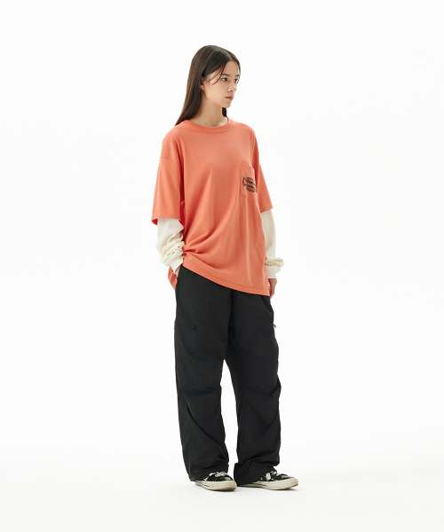 CROSS LOGO THERMAL LS TEE ORANGE