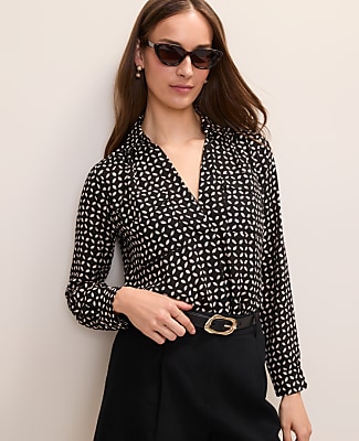 Ann Taylor Batik Camp Shirt