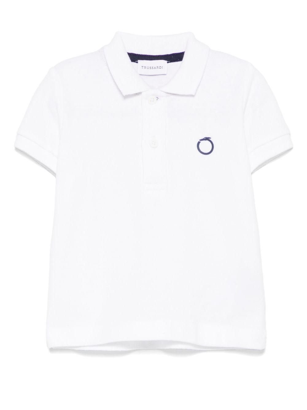 TRUSSARDI JUNIOR logo-appliqué polo shirt - White
