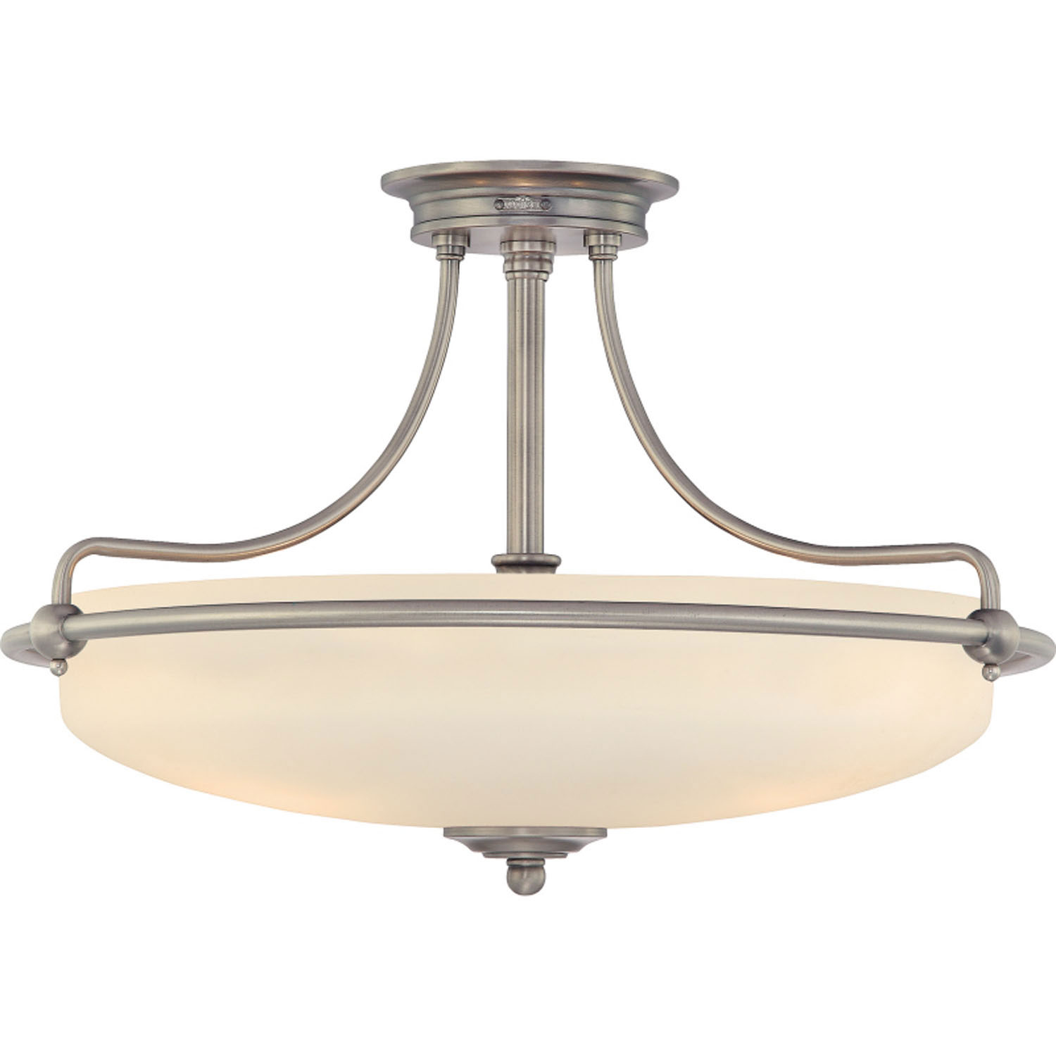 Griffin 4-Light Semi-Flush Mount in Antique Nicke